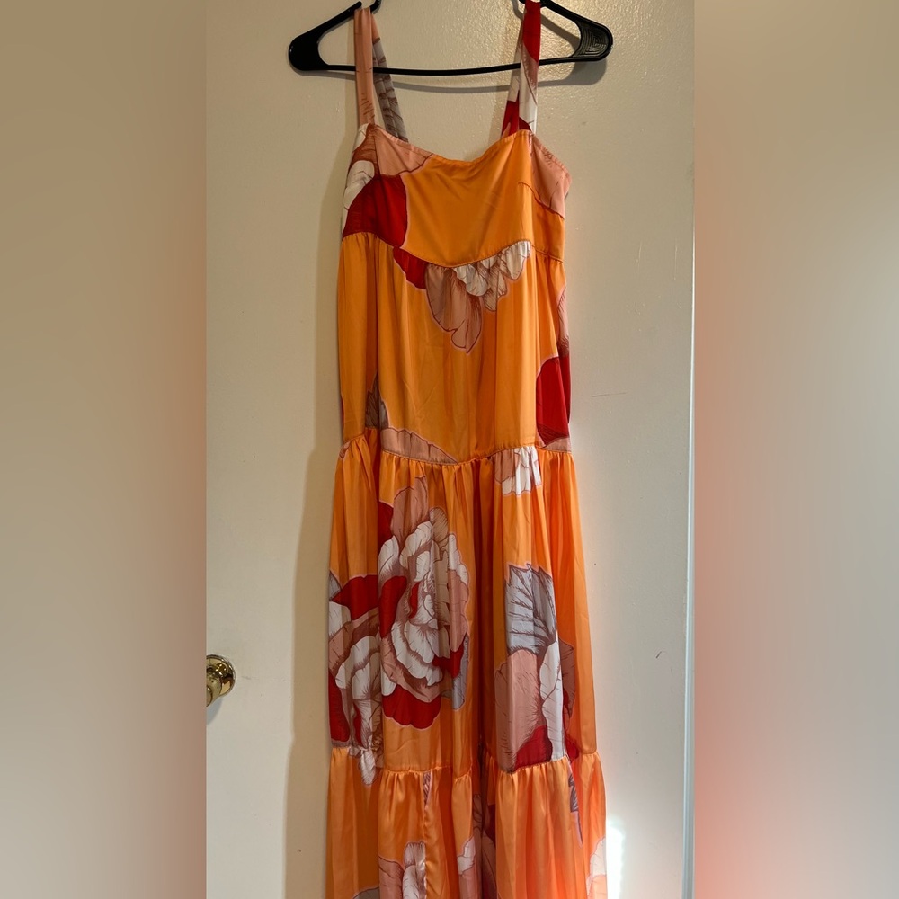 Floral Orange and Red Women's dresses